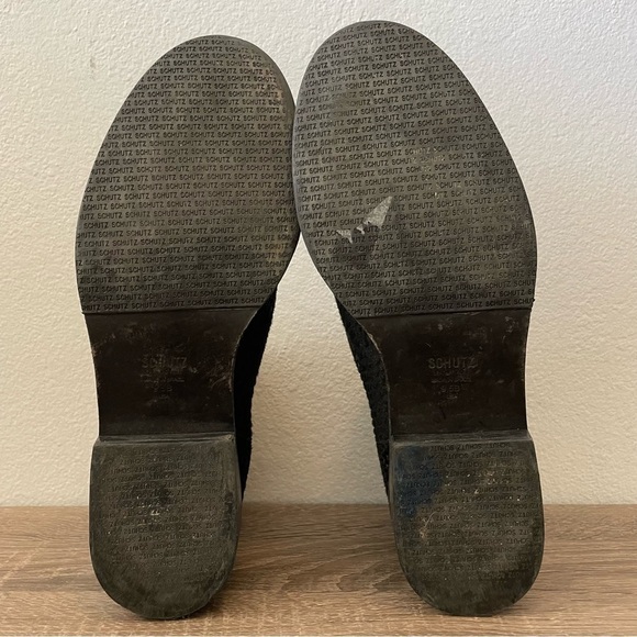 Schutz Black Studded Chelsea Boots, Size 9.5 - Picture 7 of 9